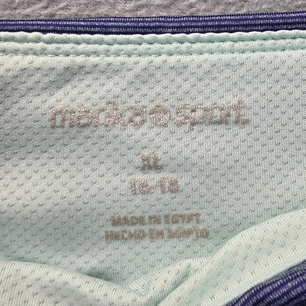 Marika Sport Capri Leggings Womens‎ XL Purple Workout Activewear Yoga Pants